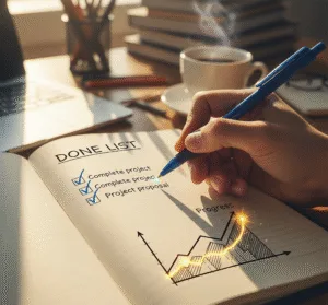 Done list, reverse to do list